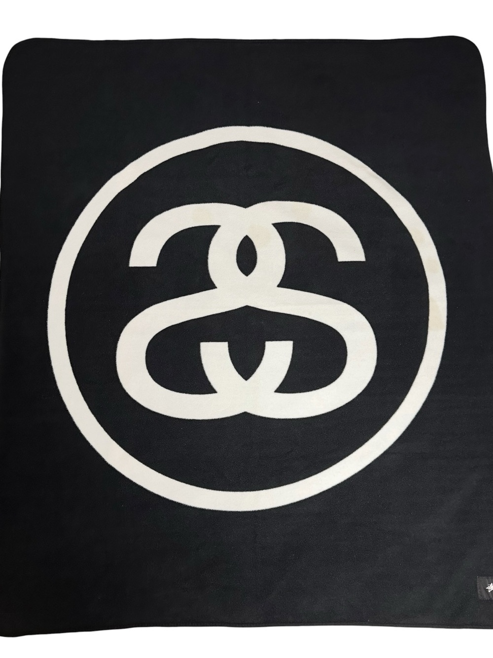 Stussy SS Link Fleece Throw Blanket Black White